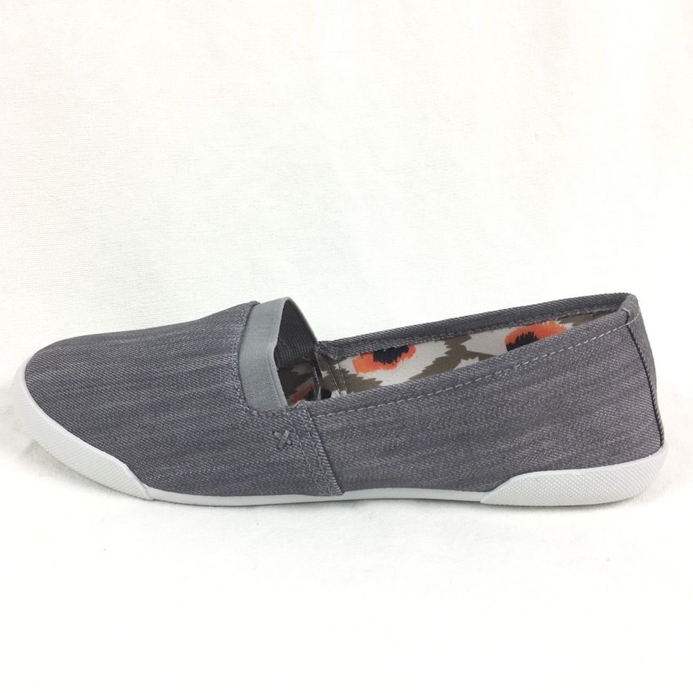 LAST 2 Boat Shoes Grey Denim - Picture 3 of 4